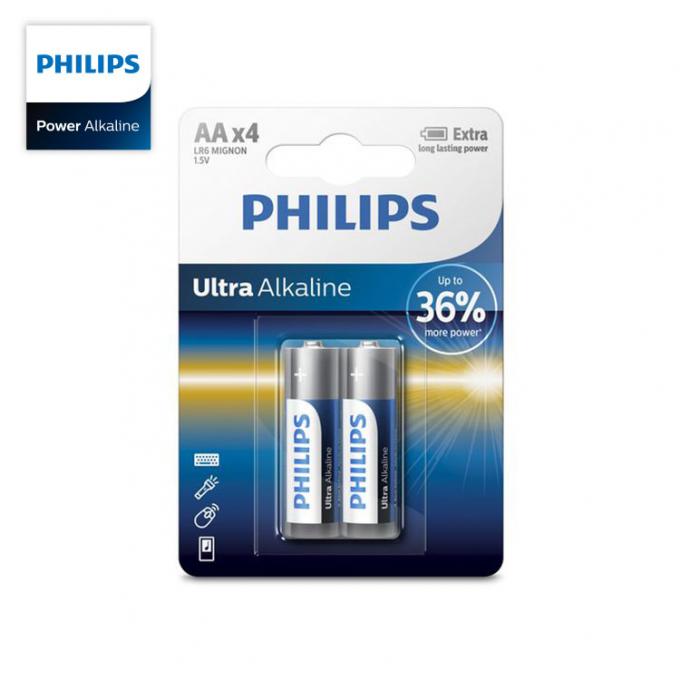Baterías duraderas adicionales ultra alcalinas para todo el mediados de a la alta batería del tamaño de PHILIPS Ultra Alkaline AA de los dispositivos del dren
