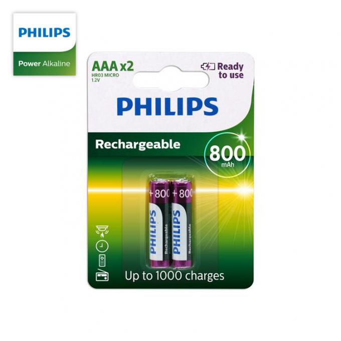 Batería recargable al por mayor del Ni Mh de la fábrica 1.2v Aaa 800mah de Philips