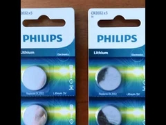 Batería plateada de litio Minicells Philips Cr2032 para dispositivos pequeños